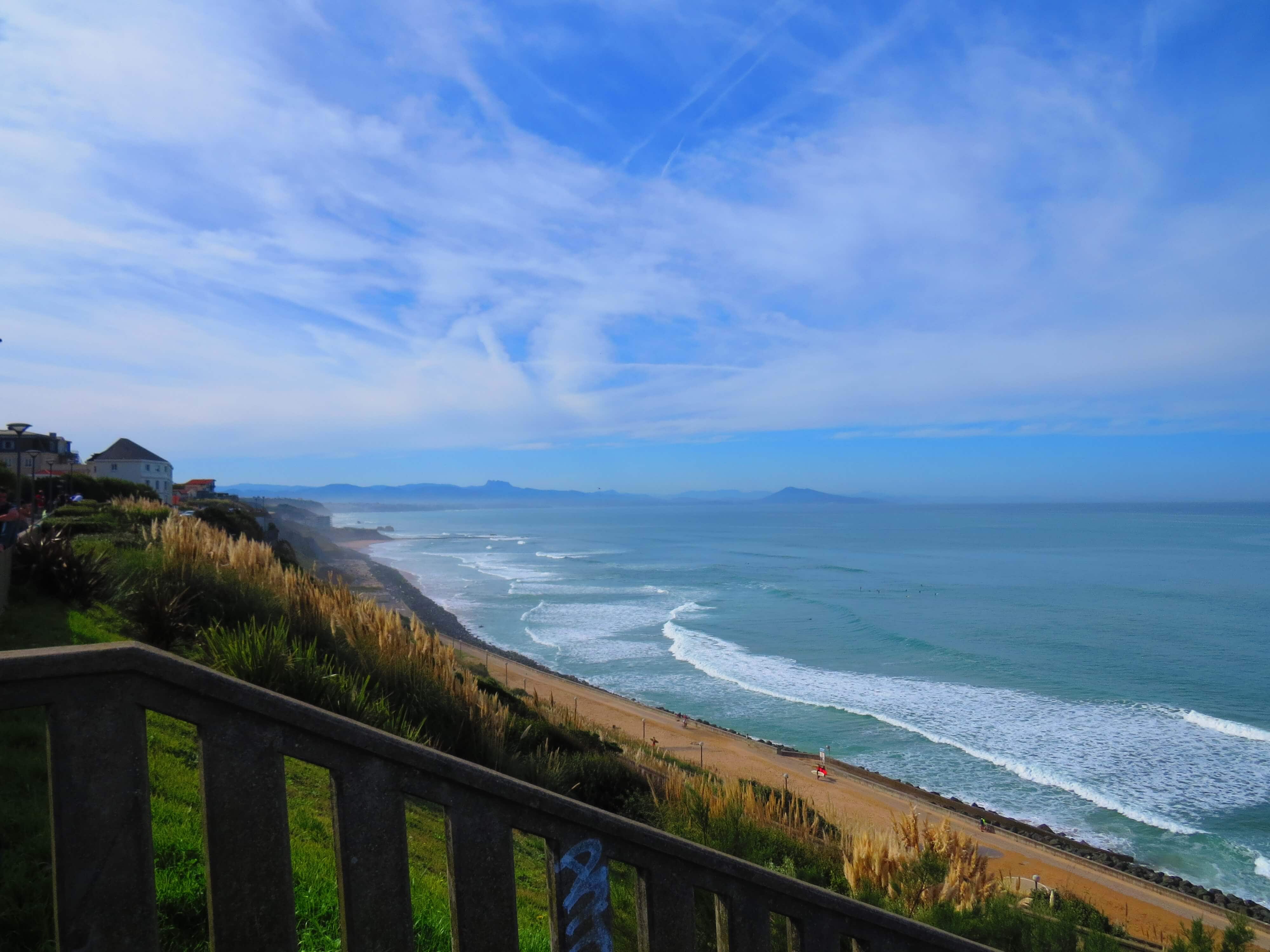 The coastline at Anglet and Biarritz, France