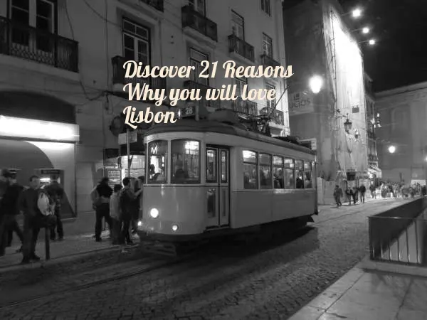Tram 28 driving through Lisbon