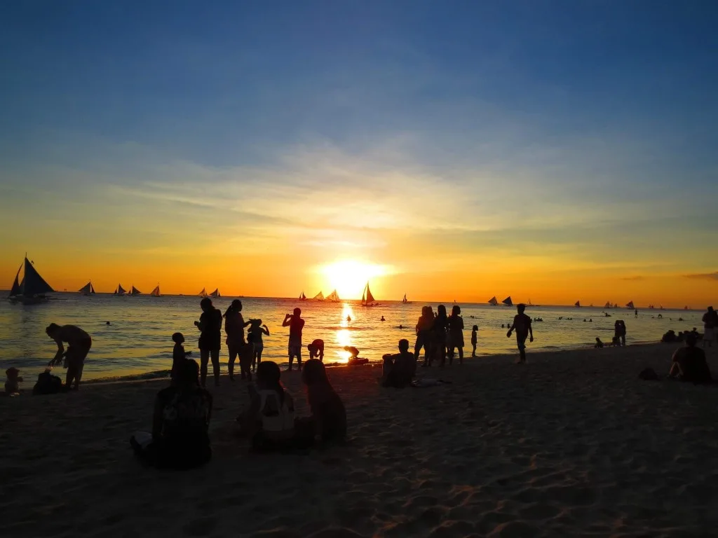 Sunset on White Beach Boracay