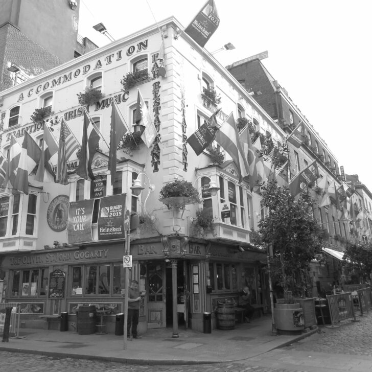 Most popular street in Dublin Ireland Temple Bar