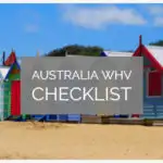 Working Holiday Visa Australia Checklist