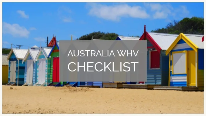 Working Holiday Visa Australia Checklist