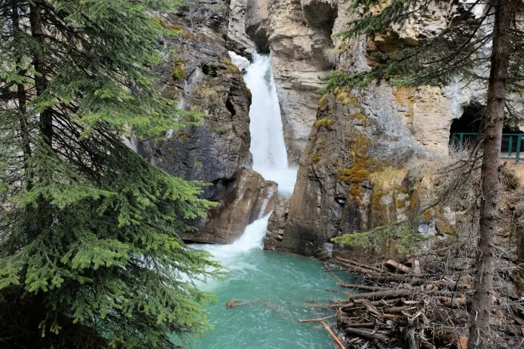 The Johnston Canyon falls along our road trip from Vancouver to Yellow Knife