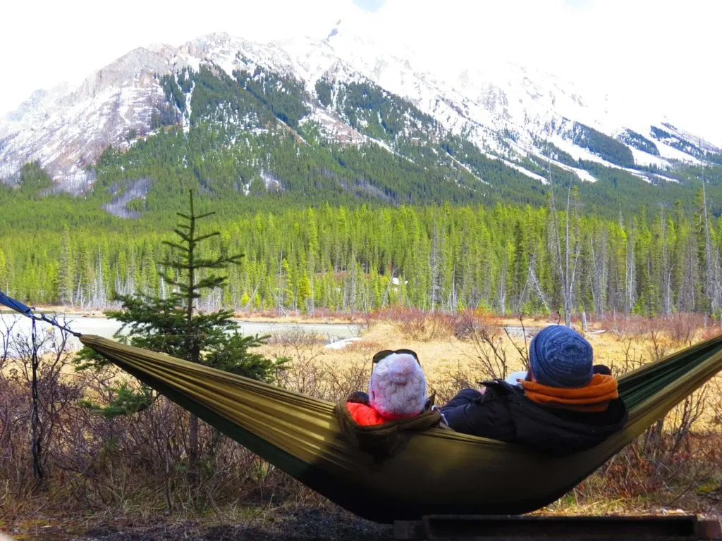 Canadian rockies road trip bring a hammock