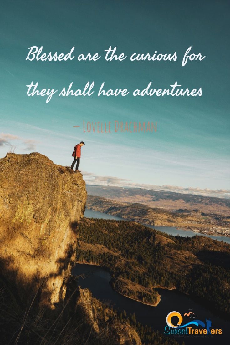 Blessed are the curious for they shall have adventures. – Lovelle Drachman