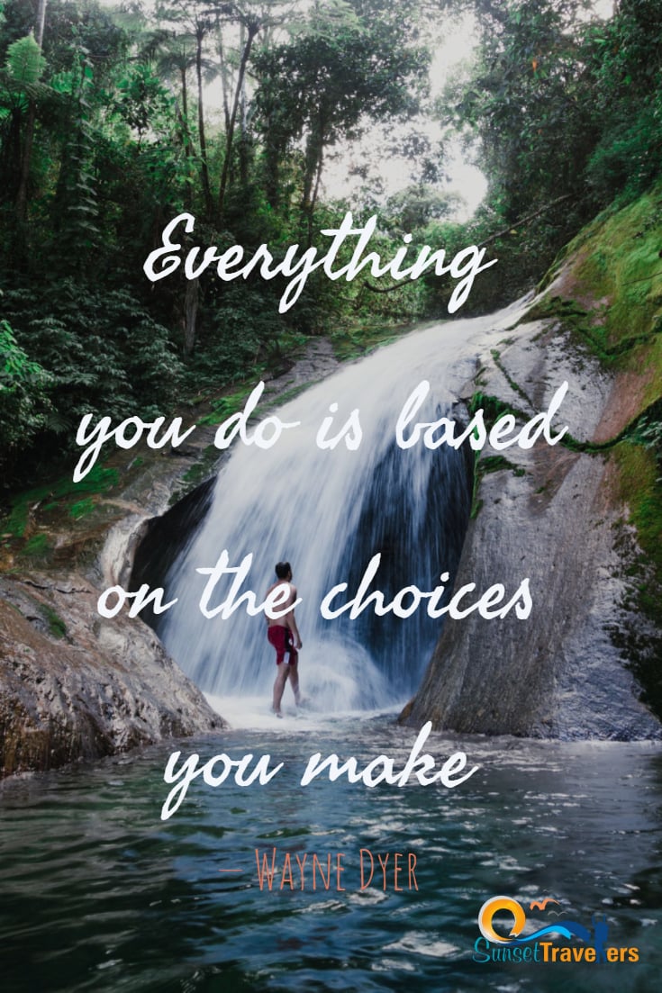 Everything you do is based on the choices you make.- Wayne Dyer