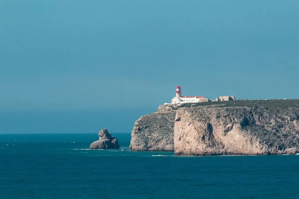 Cabo de São Vicente (the Cape of Saint Vincent) is the most southwesterly point of Portgual. 