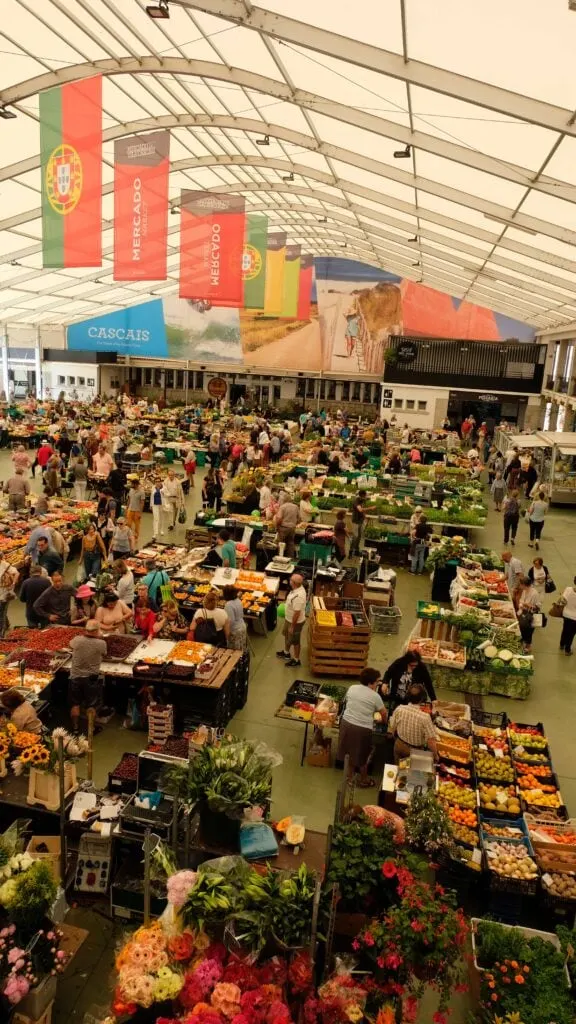 Organic markets in Cascais, Portugal