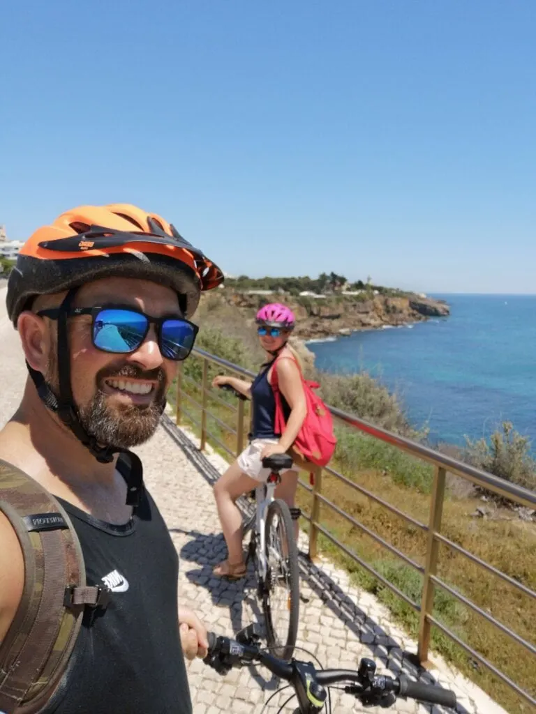 Cycling to Guincho beach, Cascias, Portugal