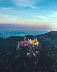 Pena Palace in Sintra is one of the most popular tourist attractions in Portugal.