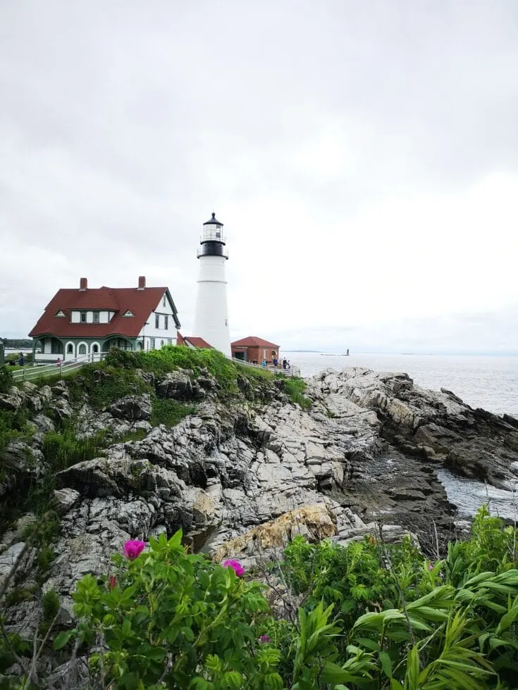 Portland head lighthouse on our Boston Road Trip 