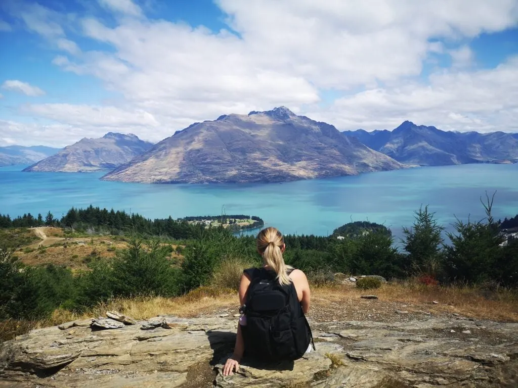 Queenstown Hill hike on our 14 day road trip around New Zealand