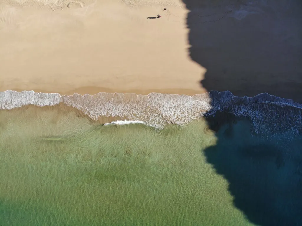 The Algarve coastline in Portugal from above