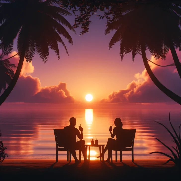 Couple sunset