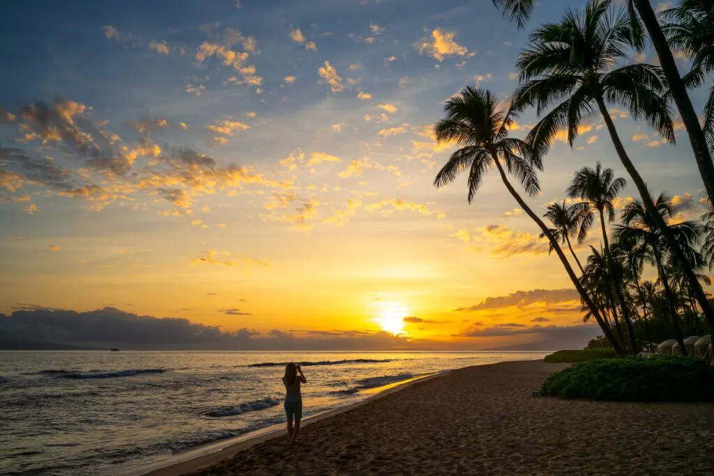 Incredible sunset in Maui, Hawaii, USA