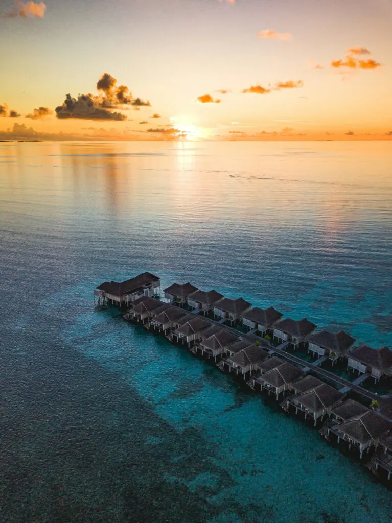 maldives at sunset