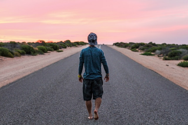 Alone at sunset