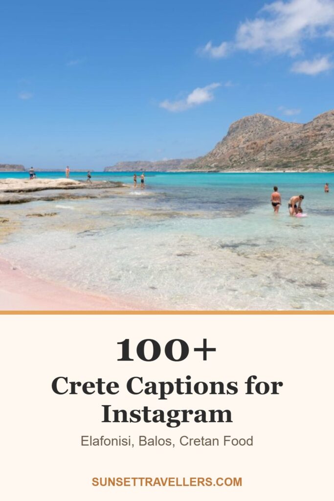 100+ crete captions for Instagram: elafonisi, balos, cretan food