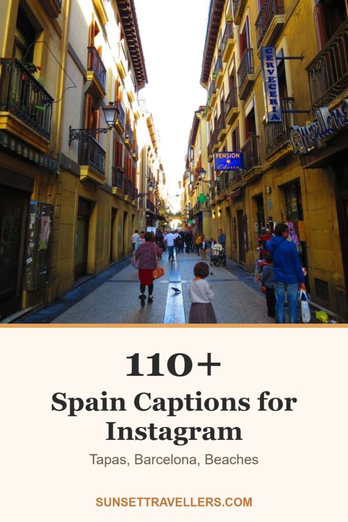 110+ spain captions for Instagram: tapas, barcelona, beaches