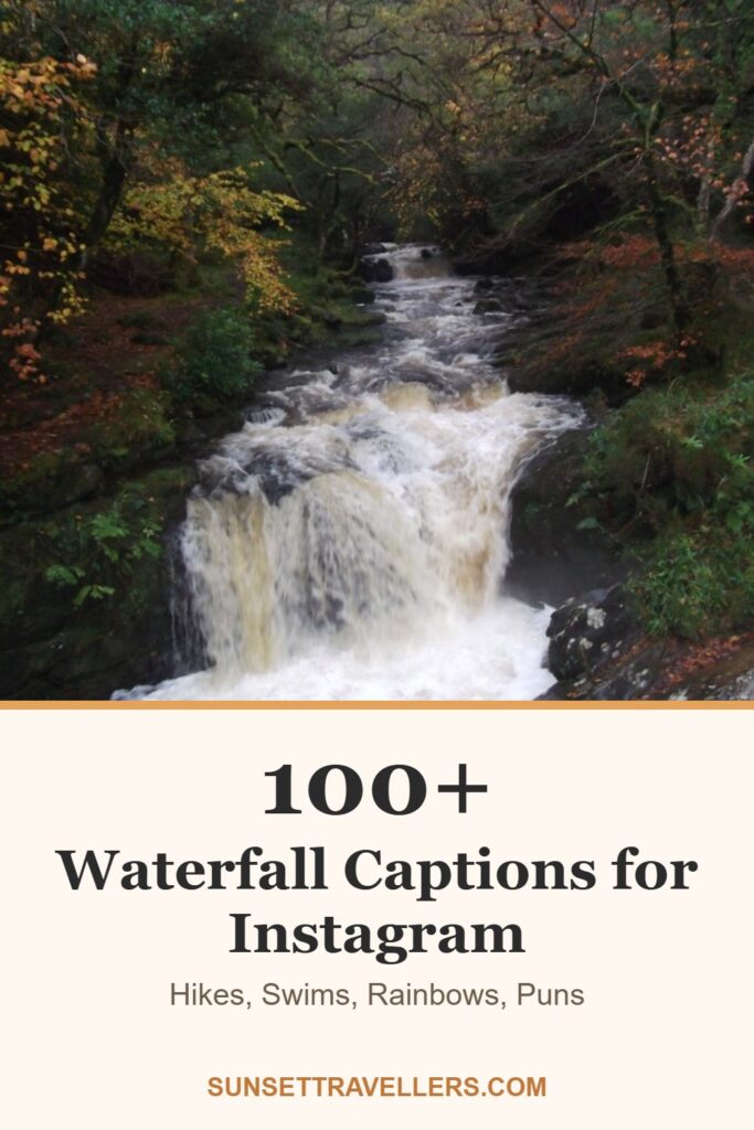 100+ waterfall captions for Instagram: hikes, swims, rainbows, puns